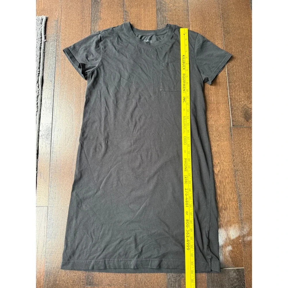 Pact Organic Cotton Black Short Sleeve Pocket T-Shirt Dress Small minimalist - Picture 5 of 7